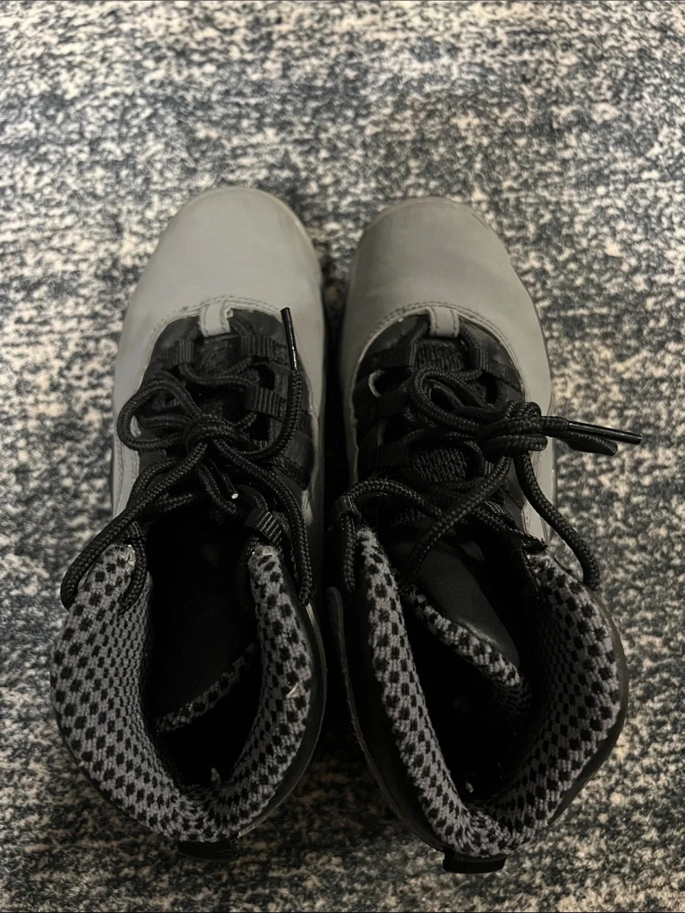 BACK TO SCHOOL SALE Jordan Kids Gray and Black High-Top Sneakers